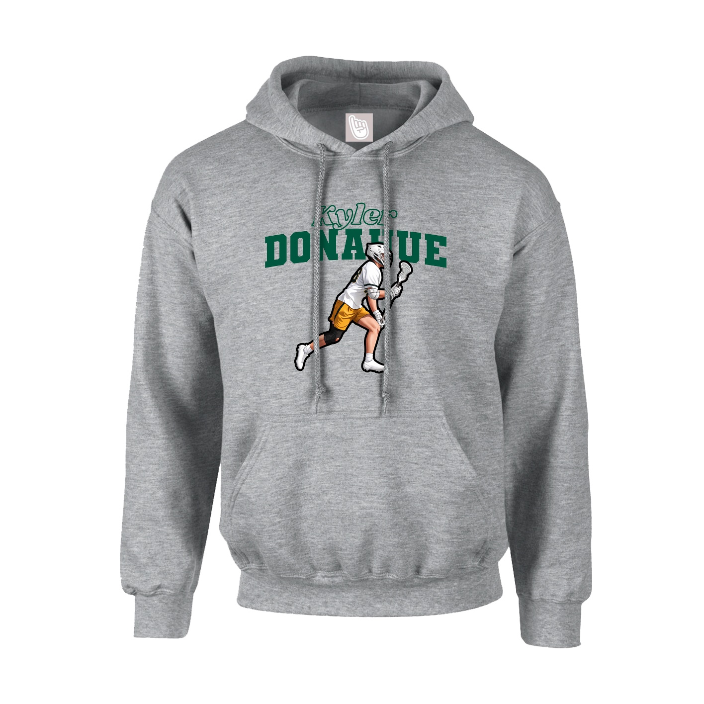 Hoodie — Name Arch in Grey