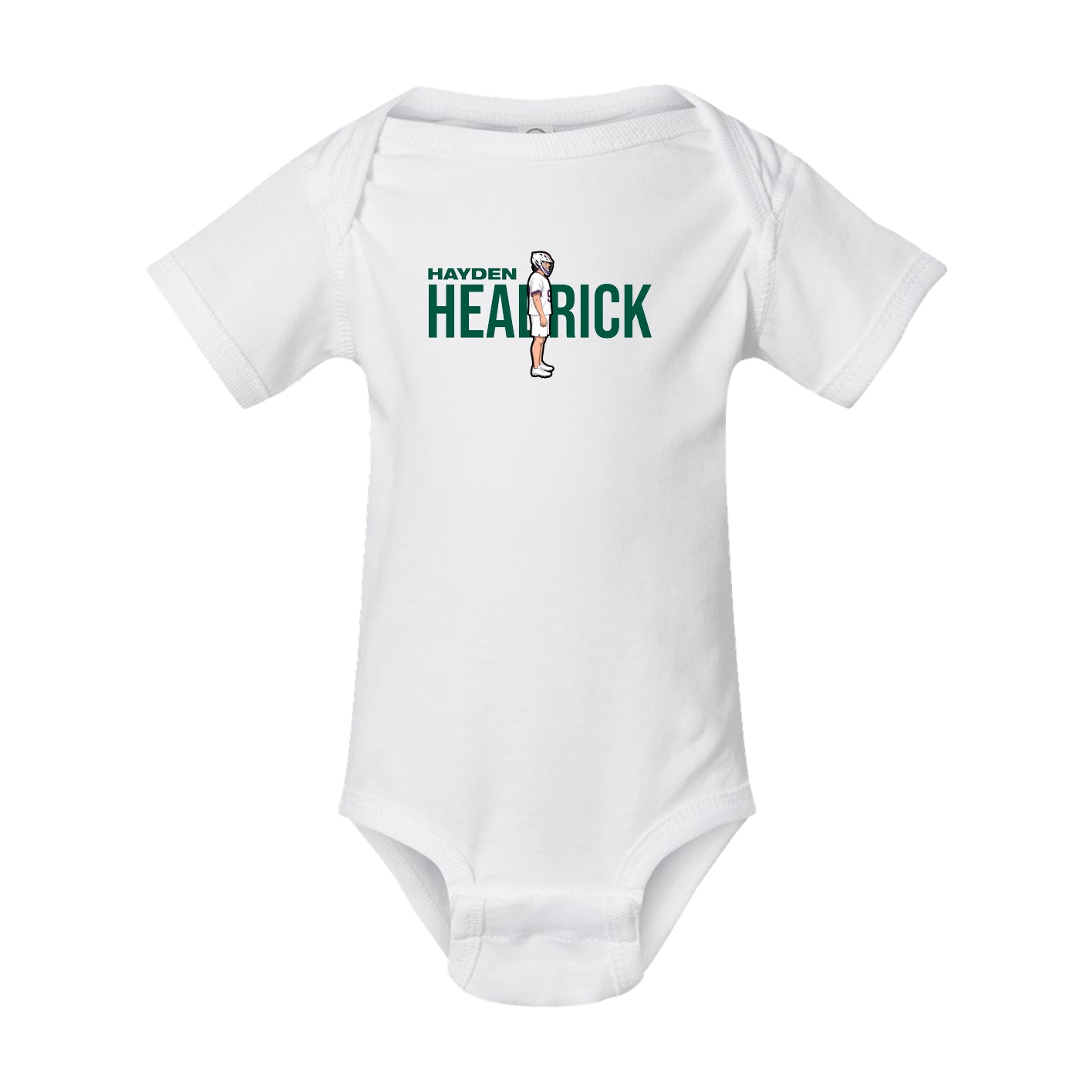 Baby Onesie — Player Name in White