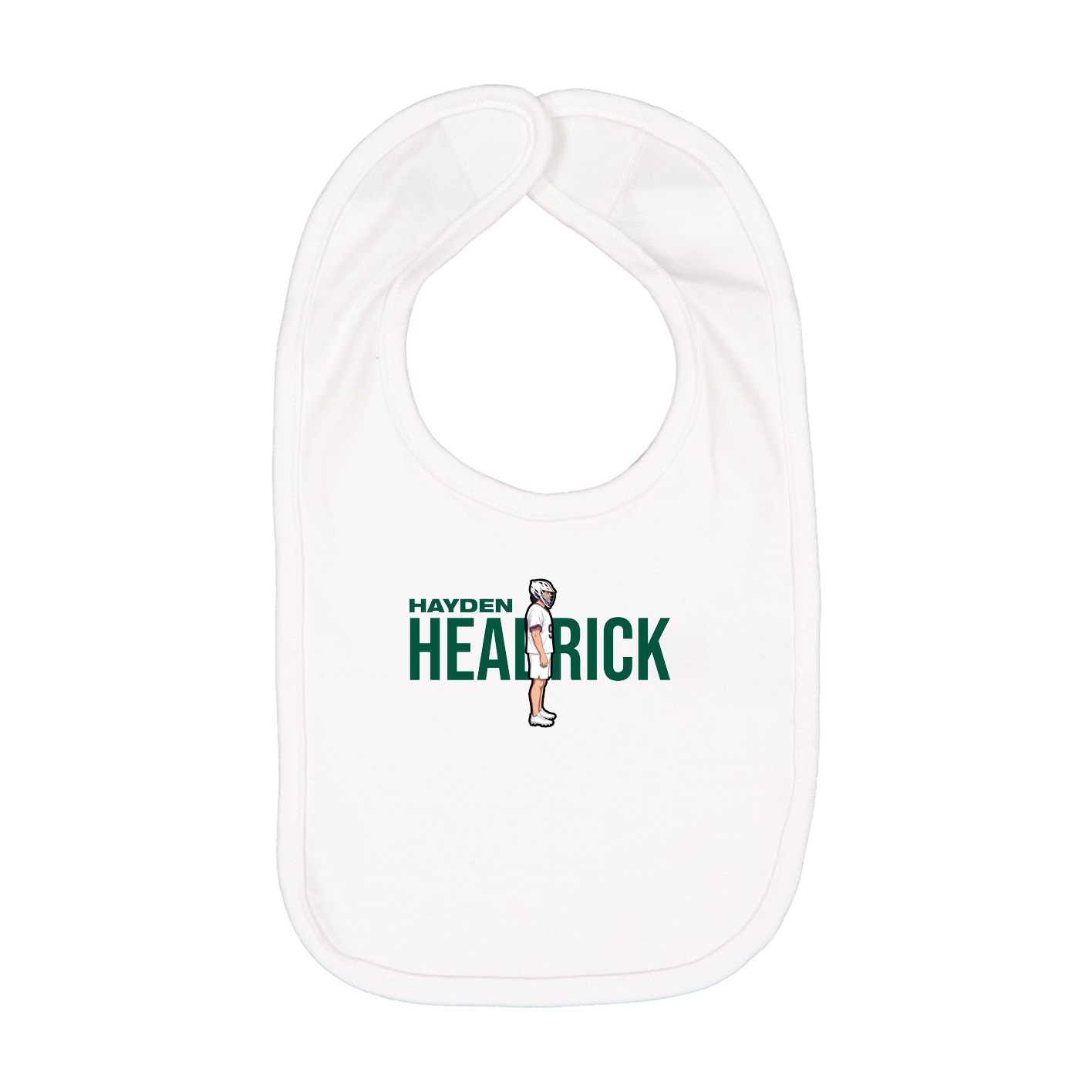 Infant Bib — Player Name in White