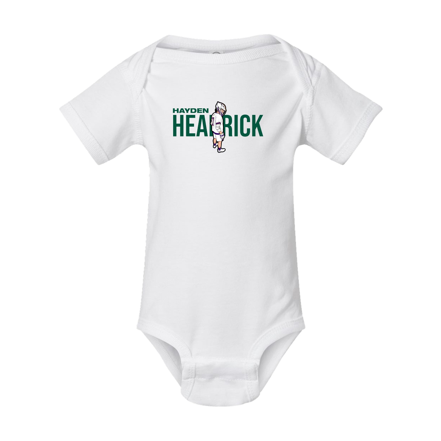 Baby Onesie — Player Name in White