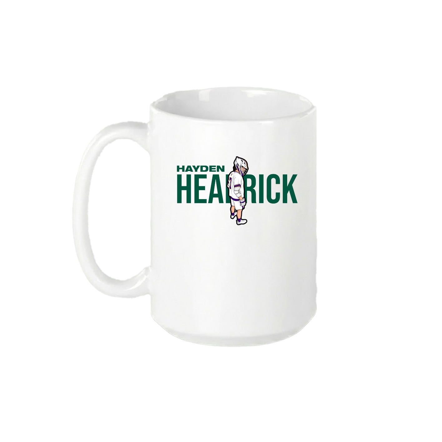 15oz Coffee Mug — Player Name in White