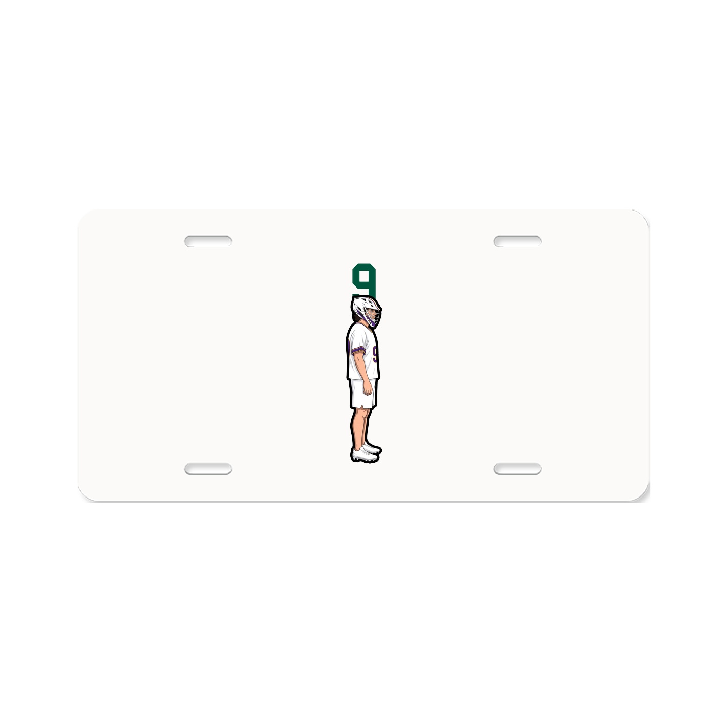 License Plate — Number Top in Classic