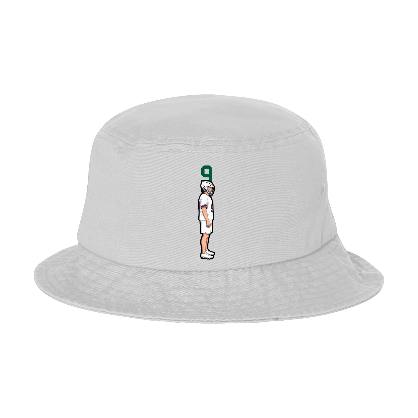 Bucket Cap — Number Top in White
