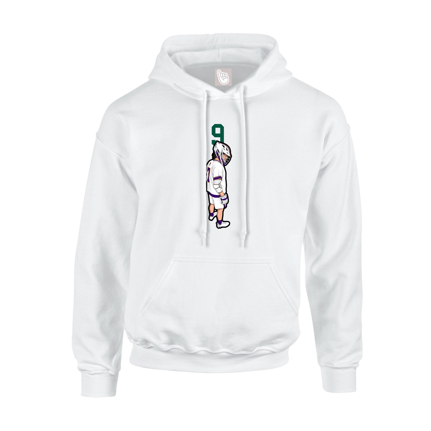 Hoodie — Number Top in White