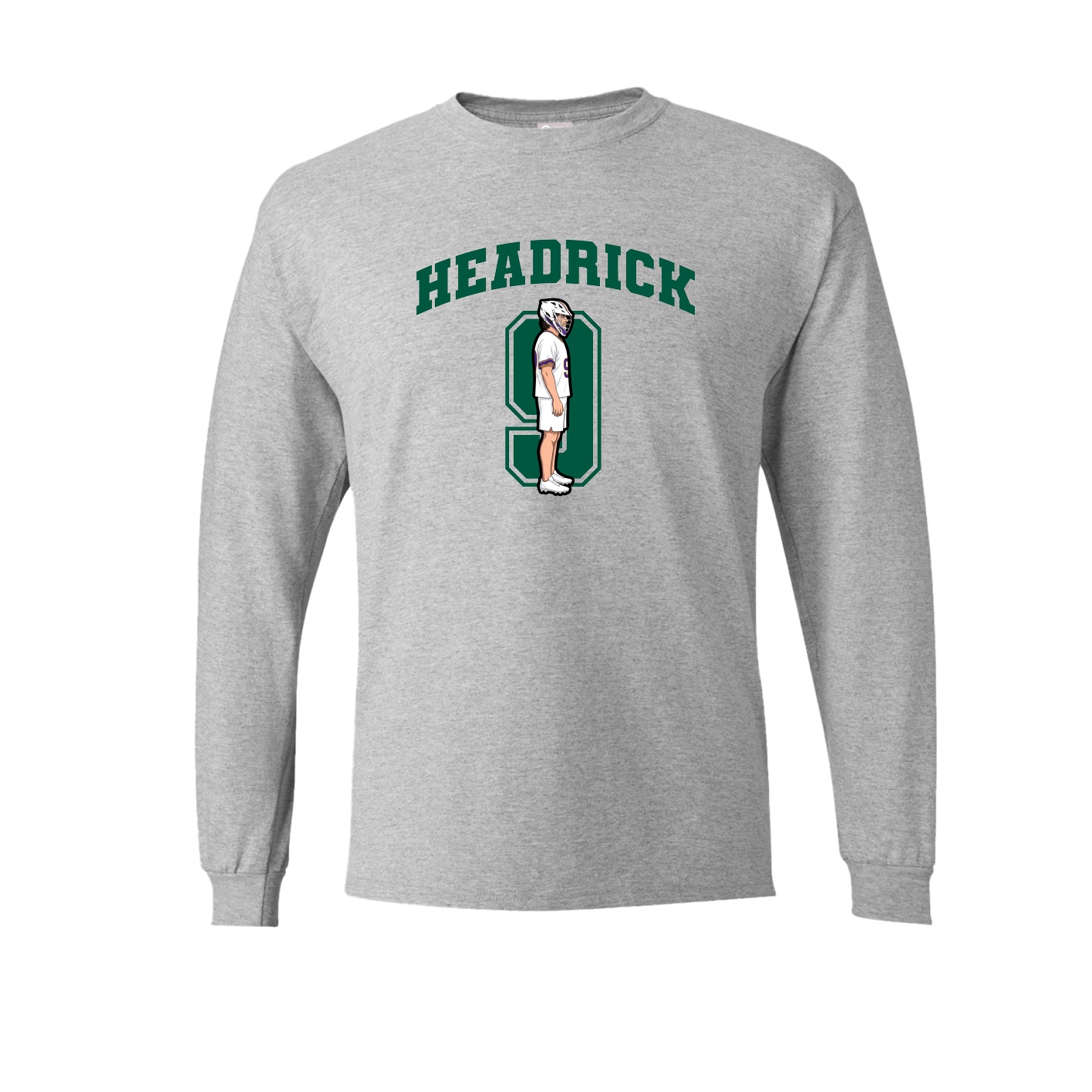 Long Sleeve Tee — Number in Grey