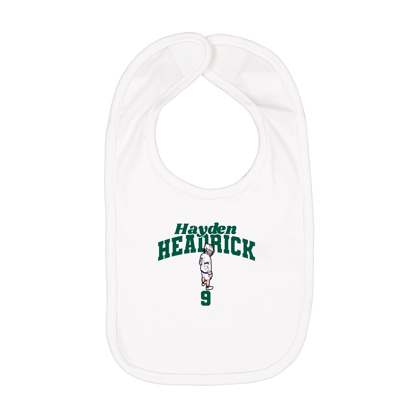 Infant Bib — Signature Arch in White