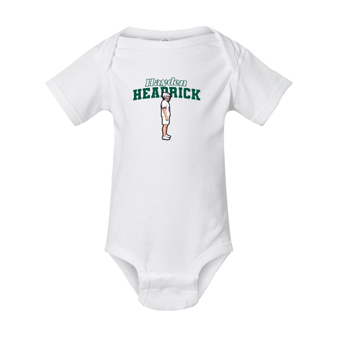 Baby Onesie — Name Arch in White