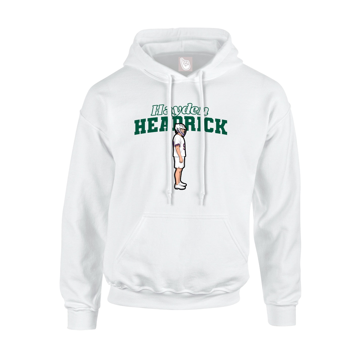 Hoodie — Name Arch in White