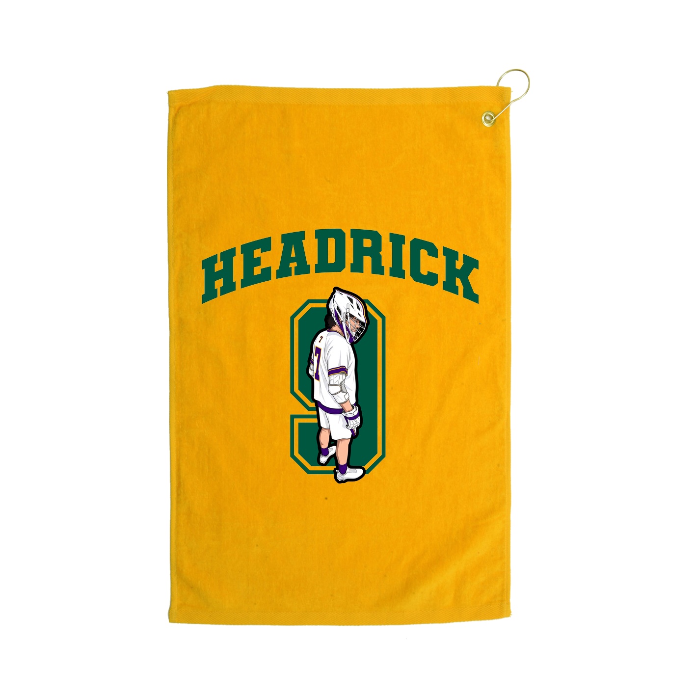 Golf Towel — Number in Gold