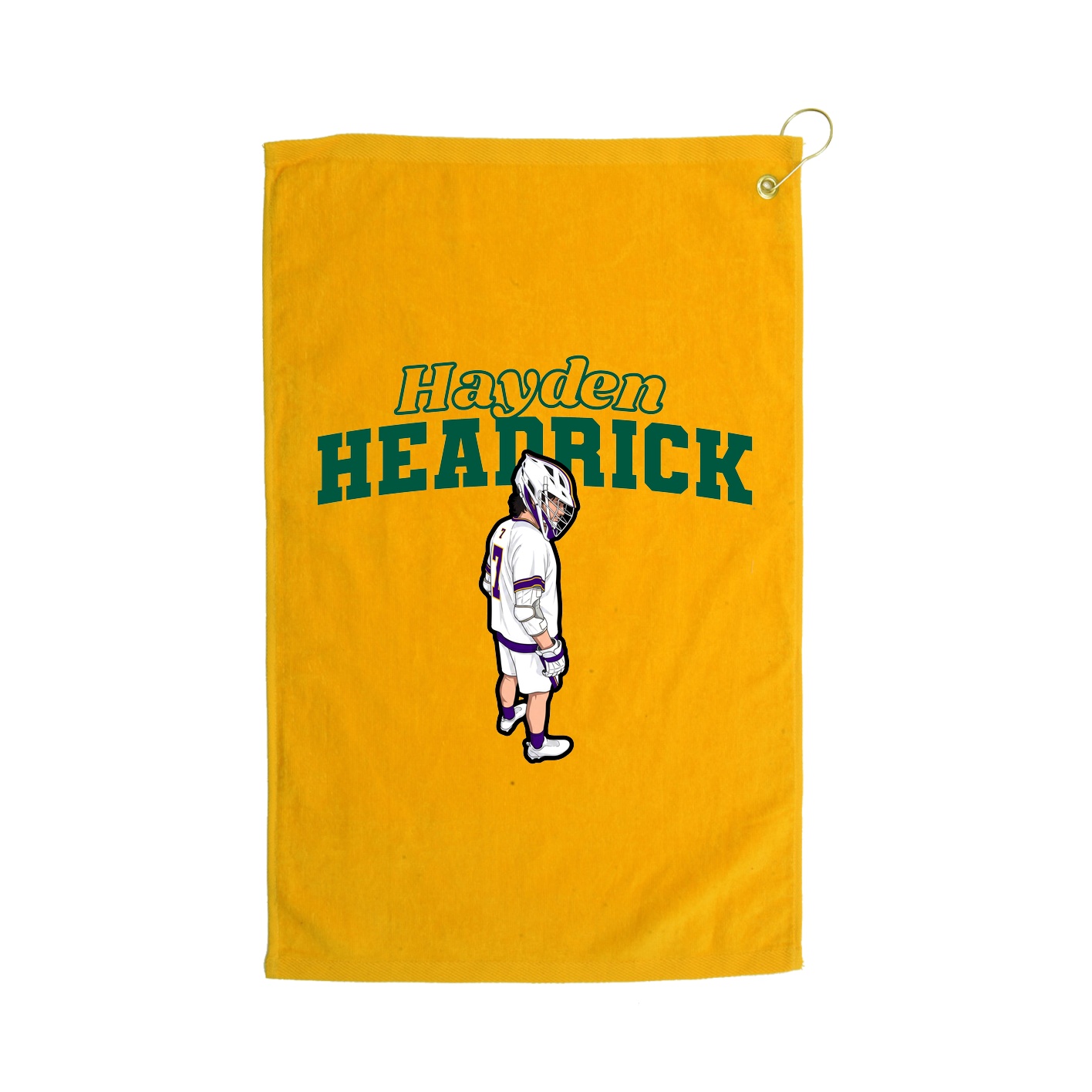 Golf Towel — Name Arch in Gold