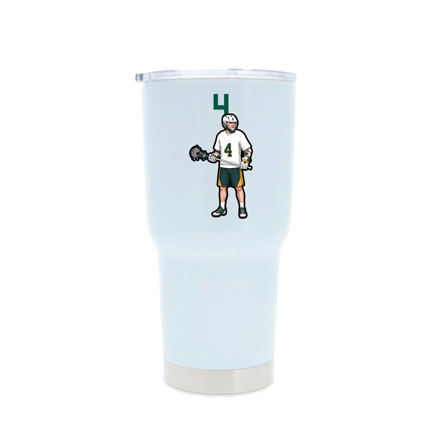30oz Stainless Steel Tumbler — Number Top in White