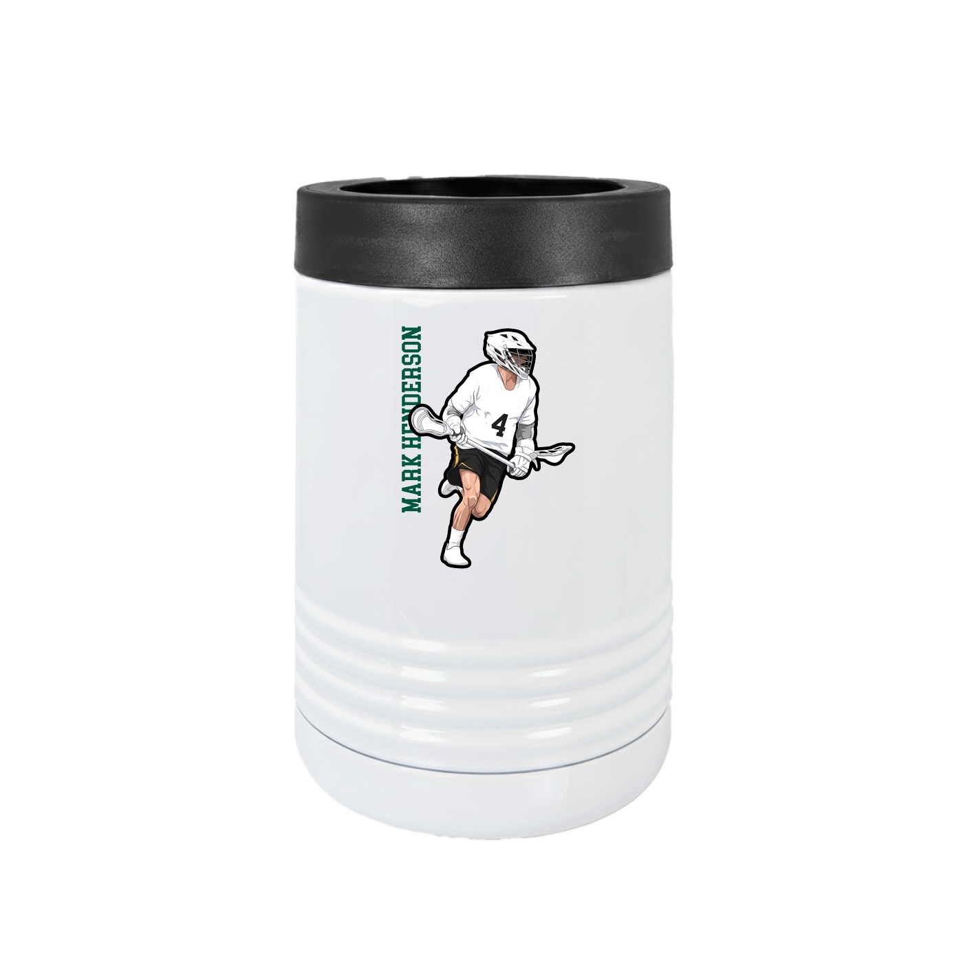 Beverage Holder — Name Vertical in White