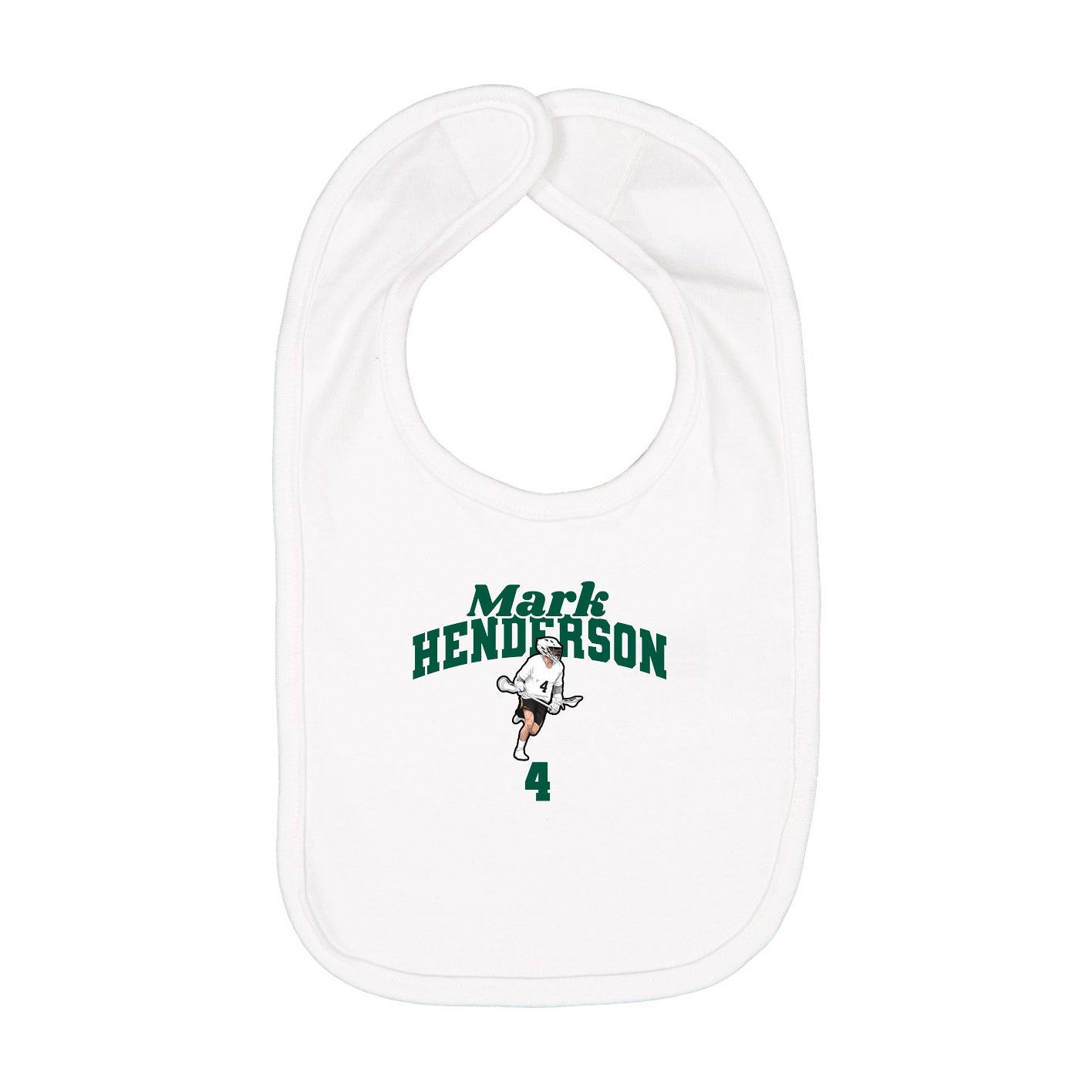 Infant Bib — Signature Arch in White