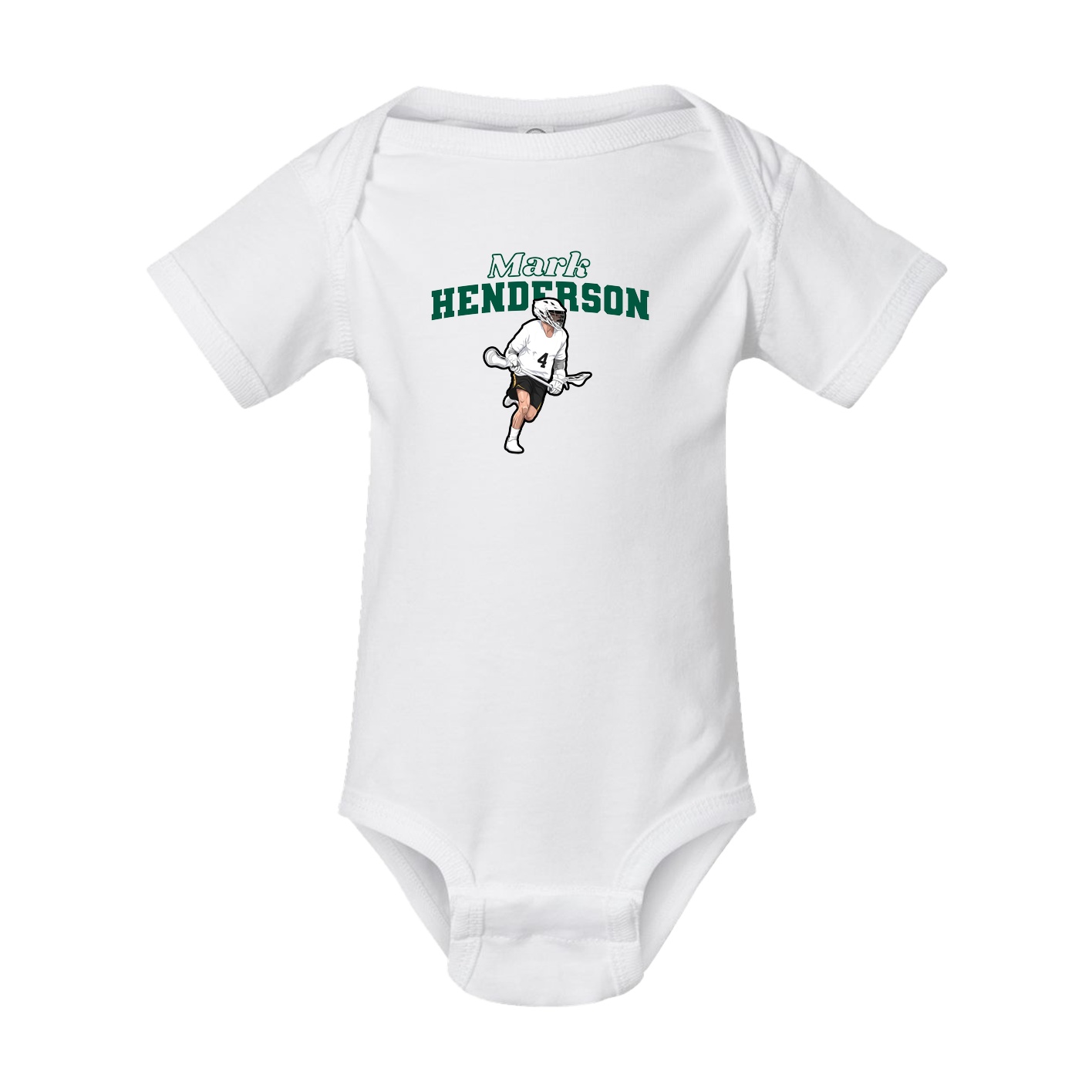 Baby Onesie — Name Arch in White