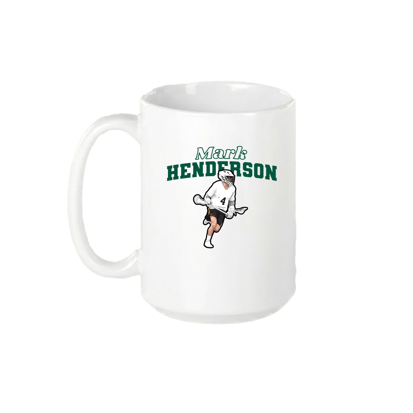 15oz Coffee Mug — Name Arch in White