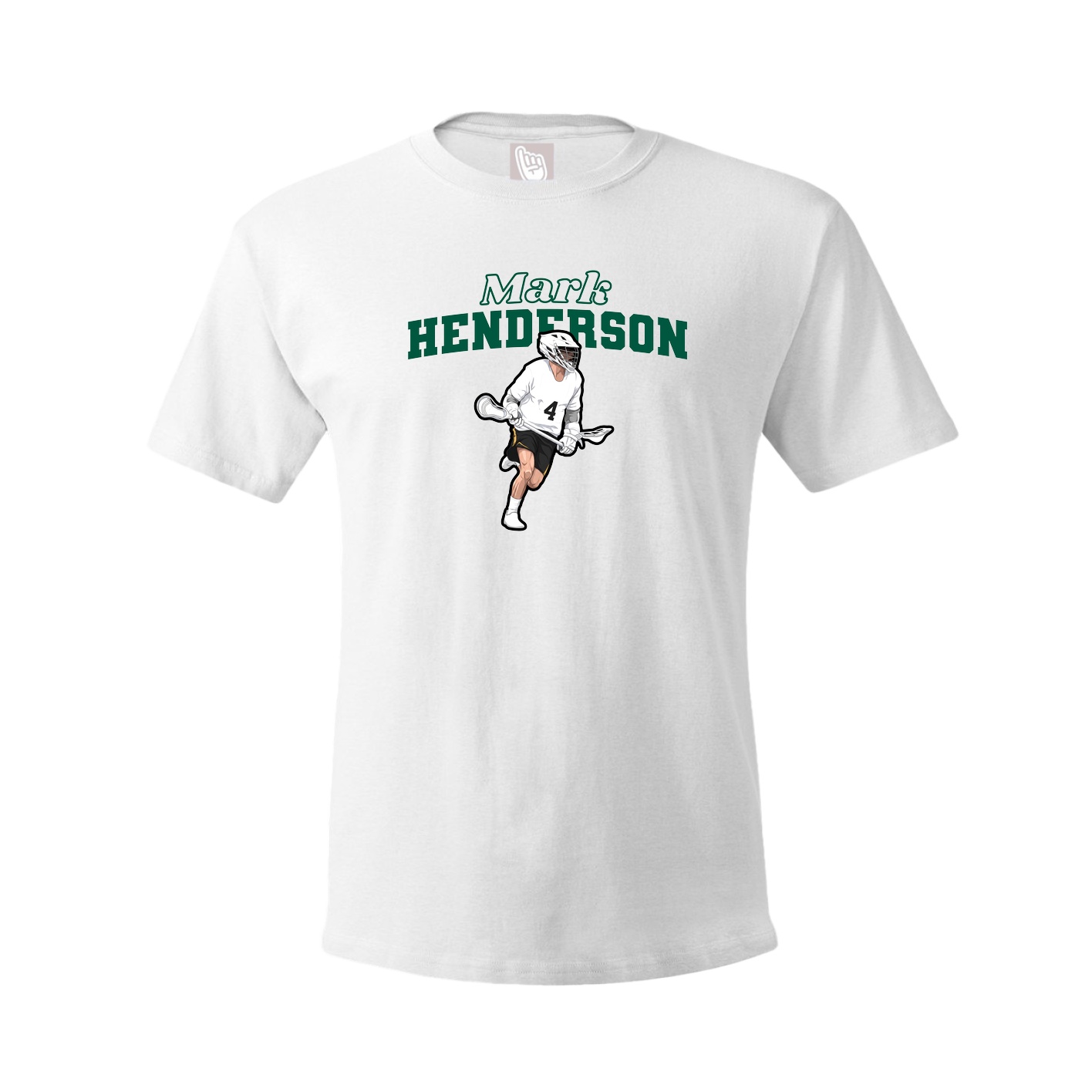 Youth Tee — Name Arch in White