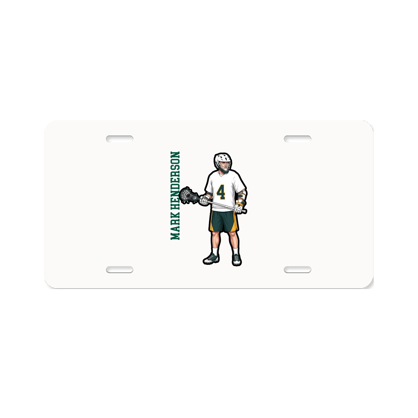 License Plate — Name Vertical in Classic
