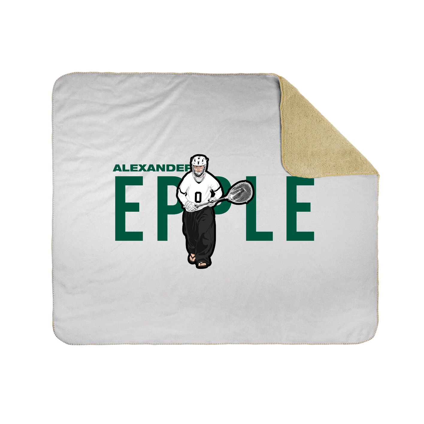Throw Blanket — Player Name in White