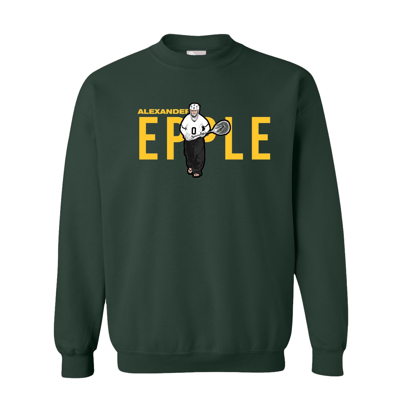 Fleece Crew — Player Name in Green