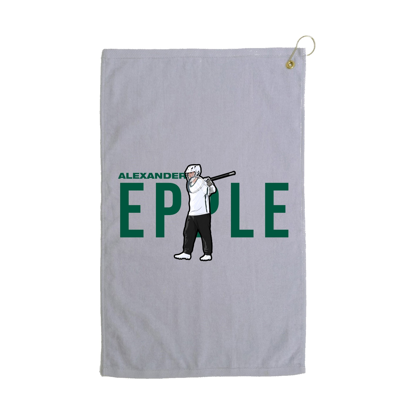Golf Towel — Player Name in Grey