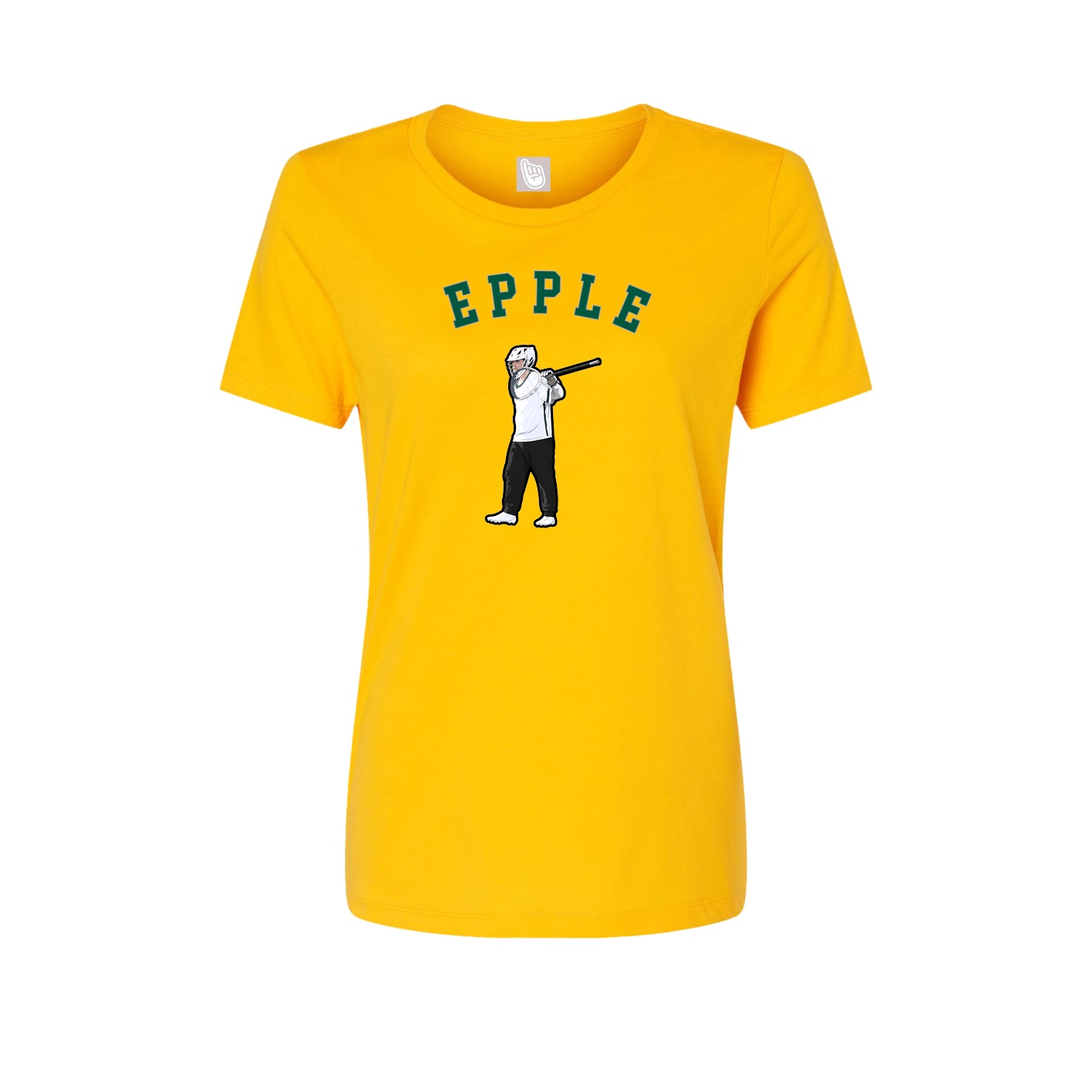 Fitted Women's Tee — Shirsey Arch in Gold