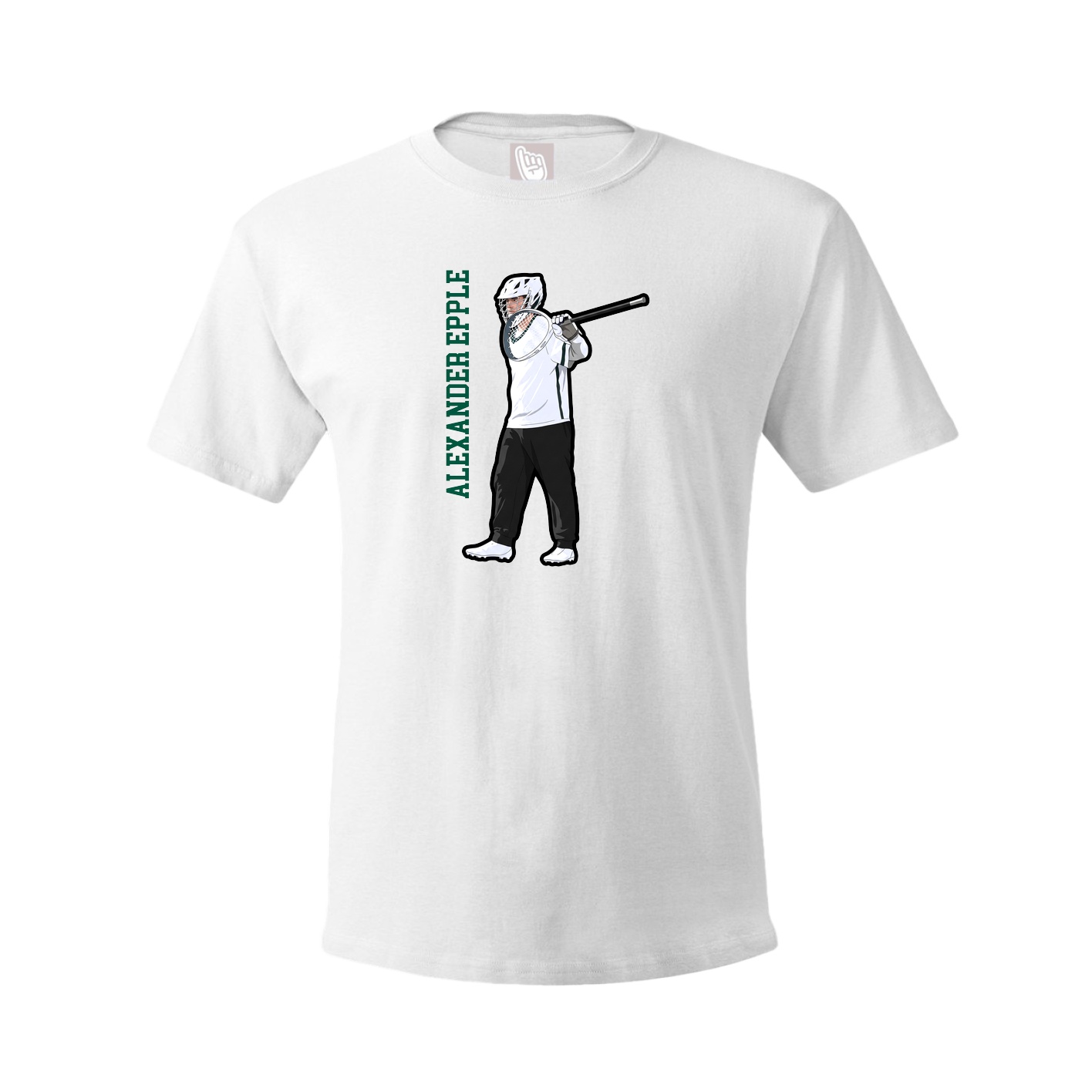 Tee — Name Vertical in White