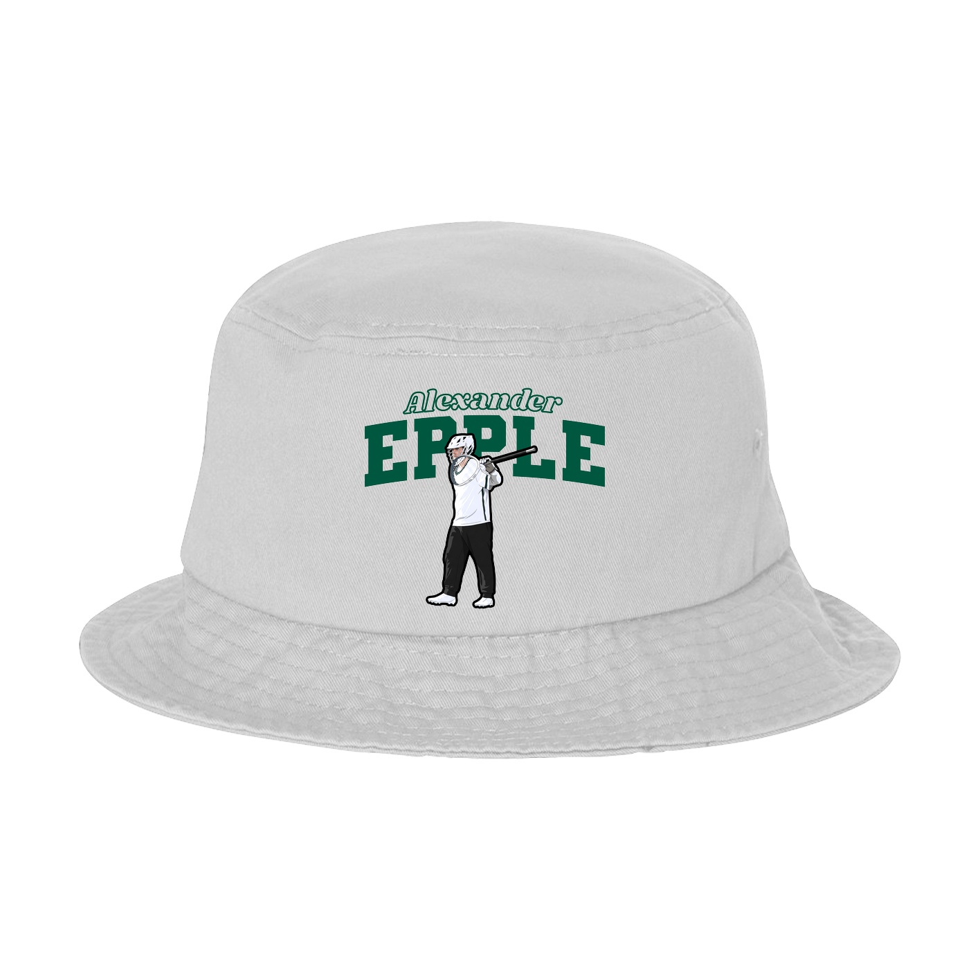 Bucket Cap — Name Arch in White