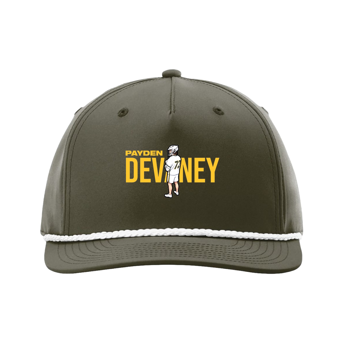 Five-Panel Classic Rope Cap — Player Name in Green