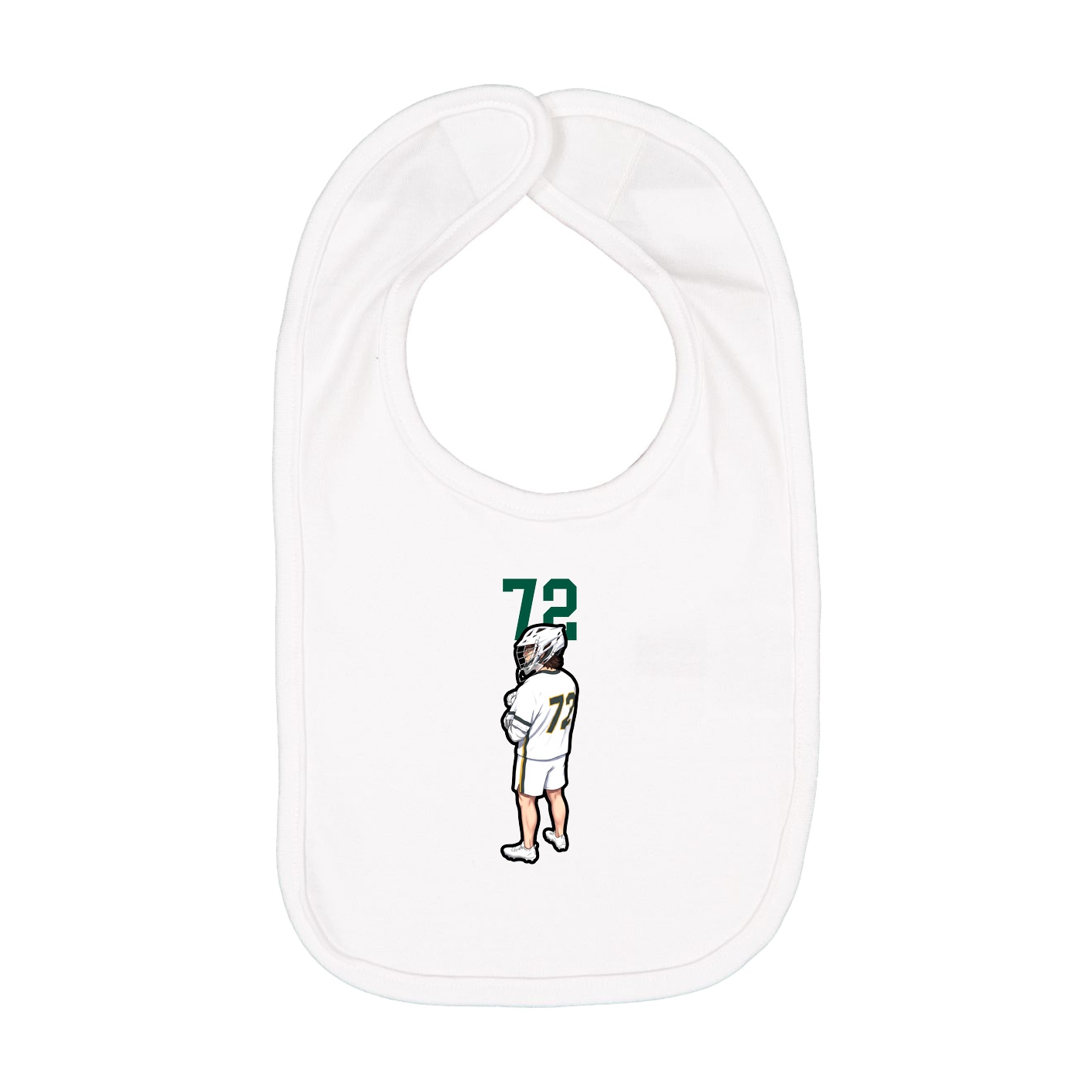 Infant Bib — Number Top in White