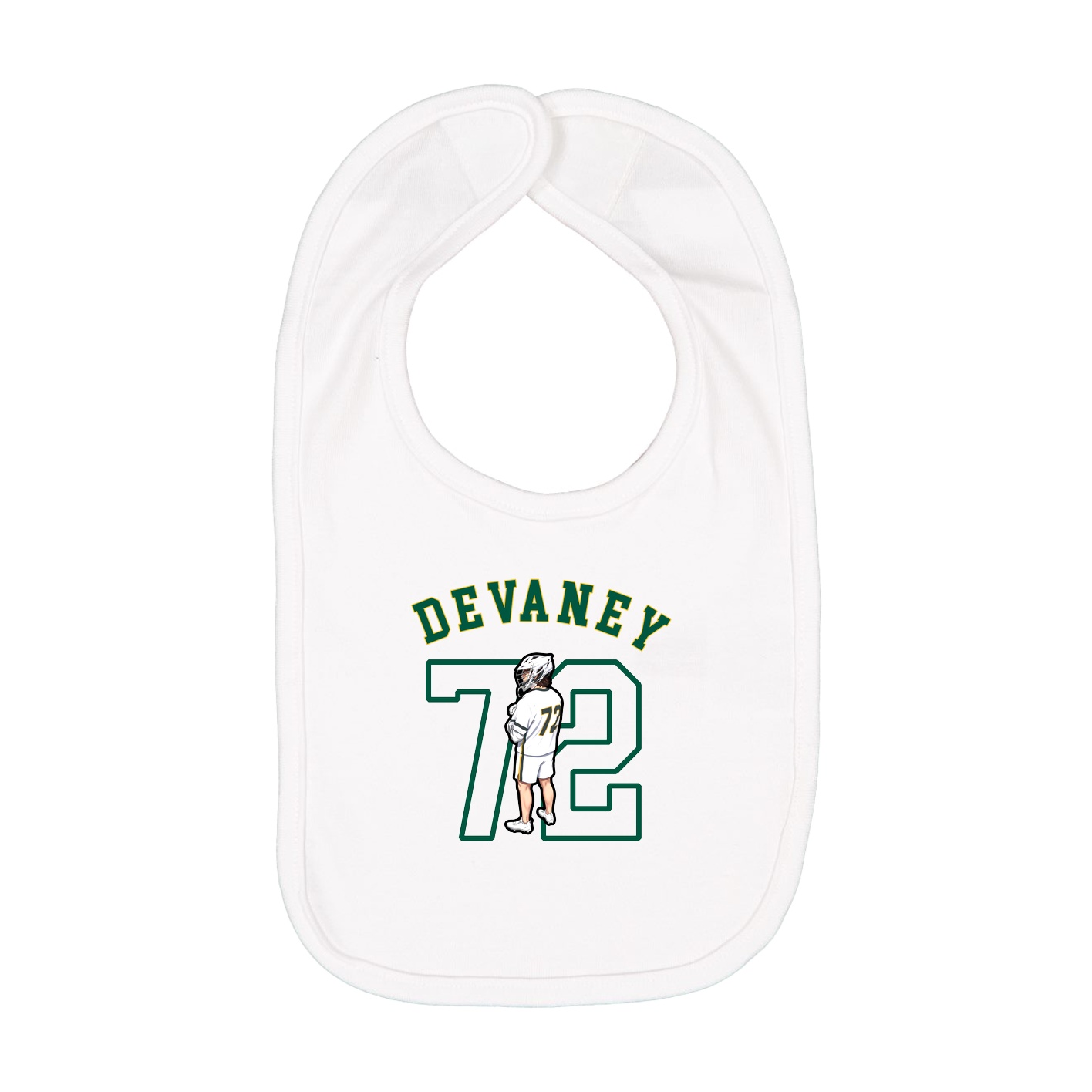 Infant Bib — Shirsey Arch in White