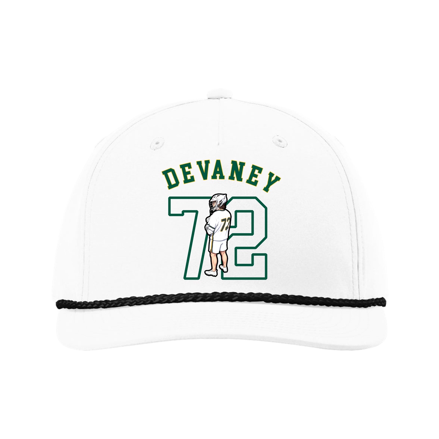 Five-Panel Classic Rope Cap — Shirsey Arch in White