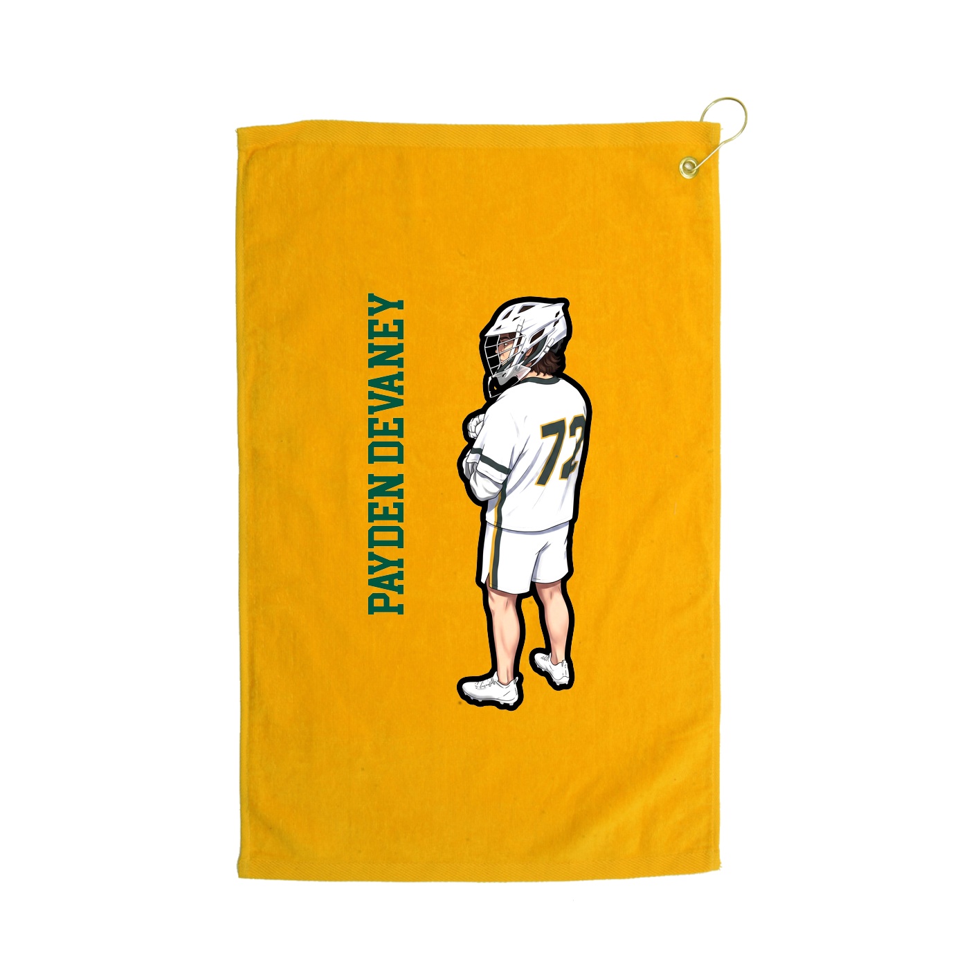 Golf Towel — Name Vertical in Gold