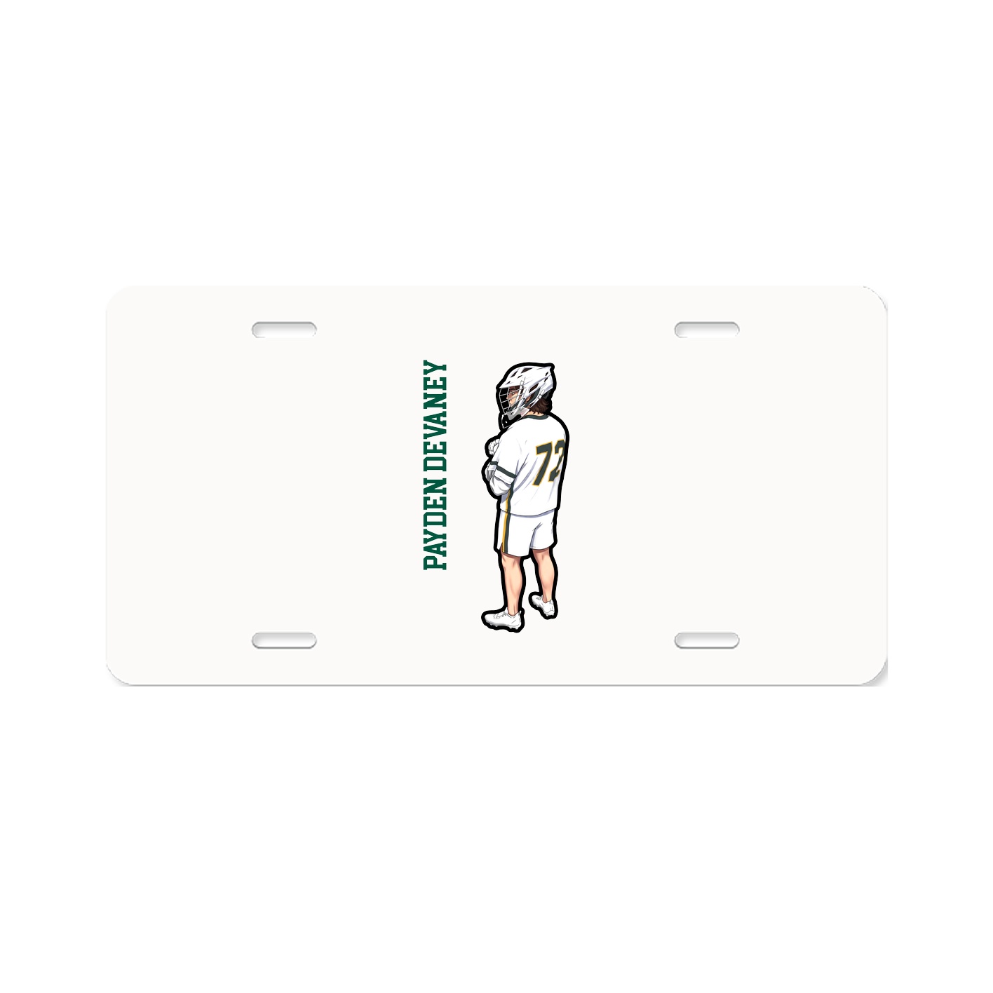 License Plate — Name Vertical in Classic