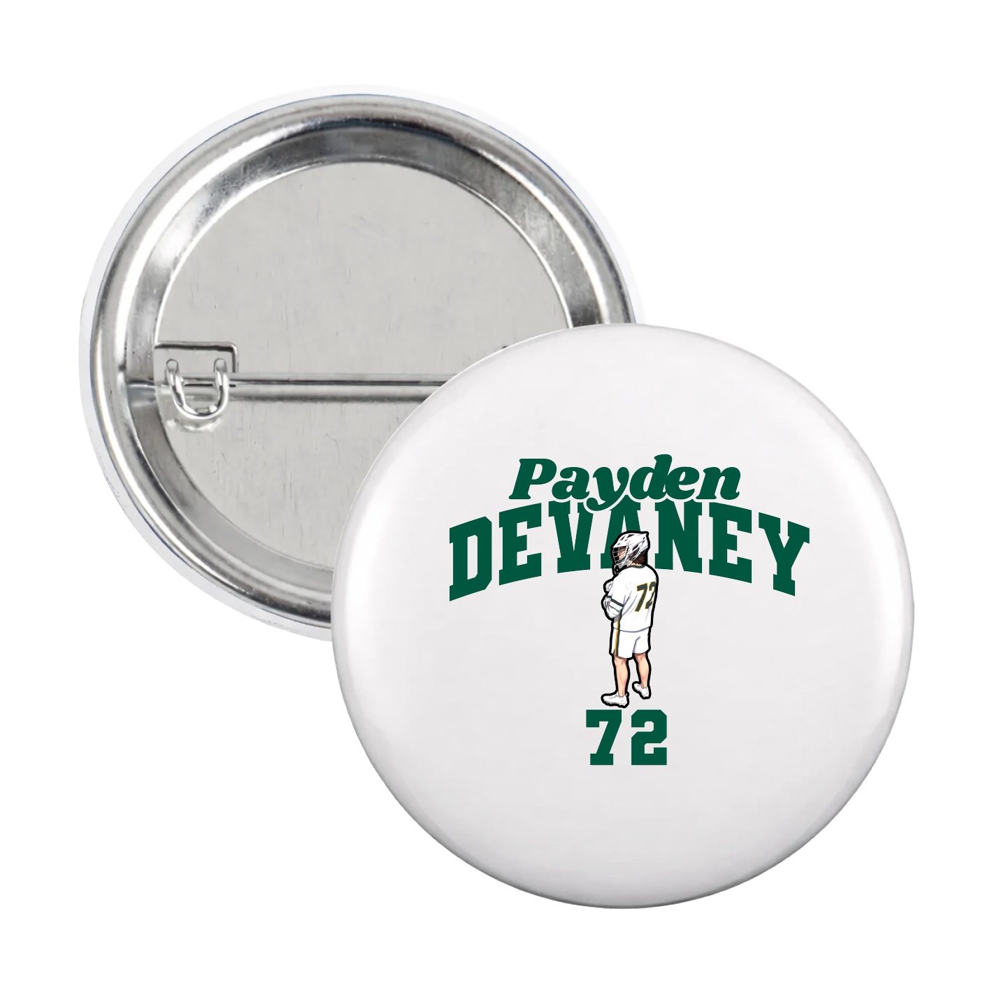 Game Day Button — Signature Arch in White