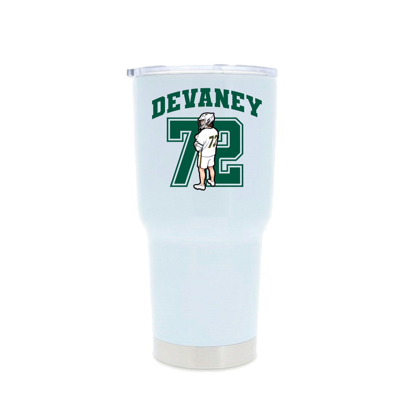 30oz Stainless Steel Tumbler — Number in White