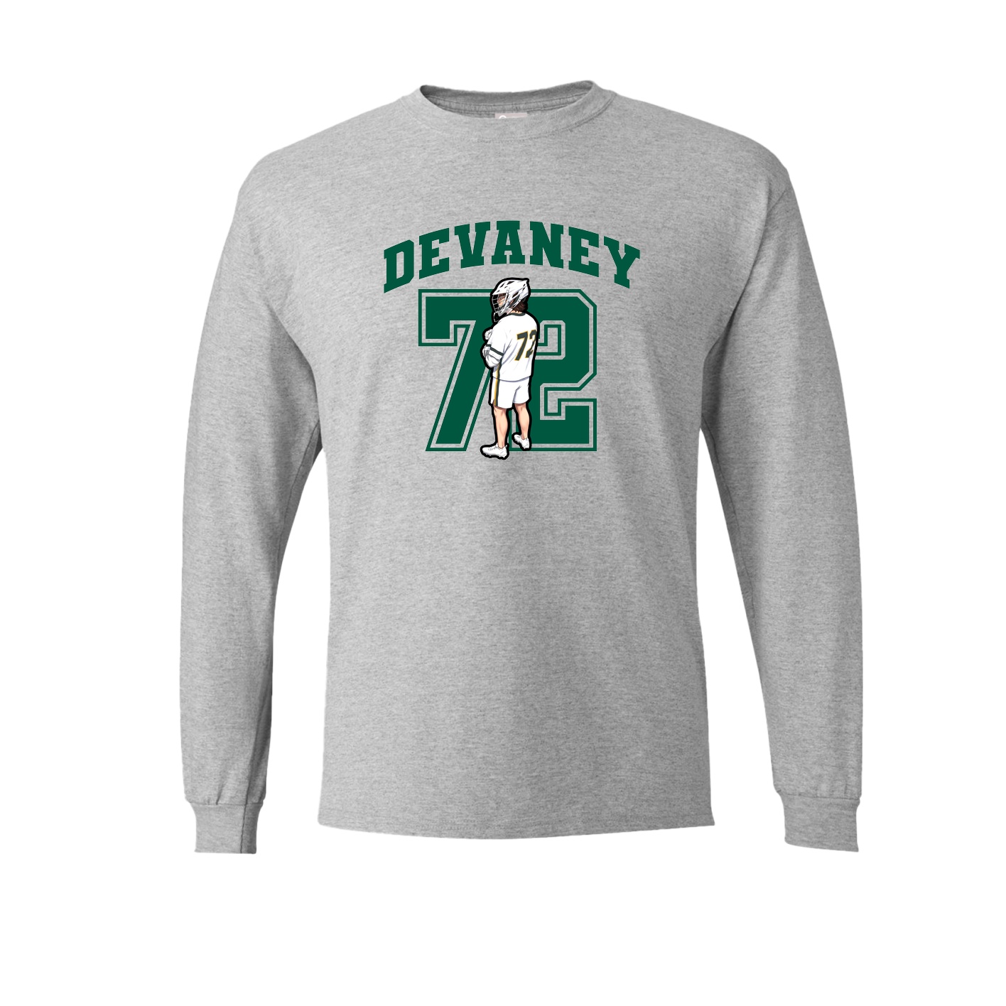 Long Sleeve Tee — Number in Grey
