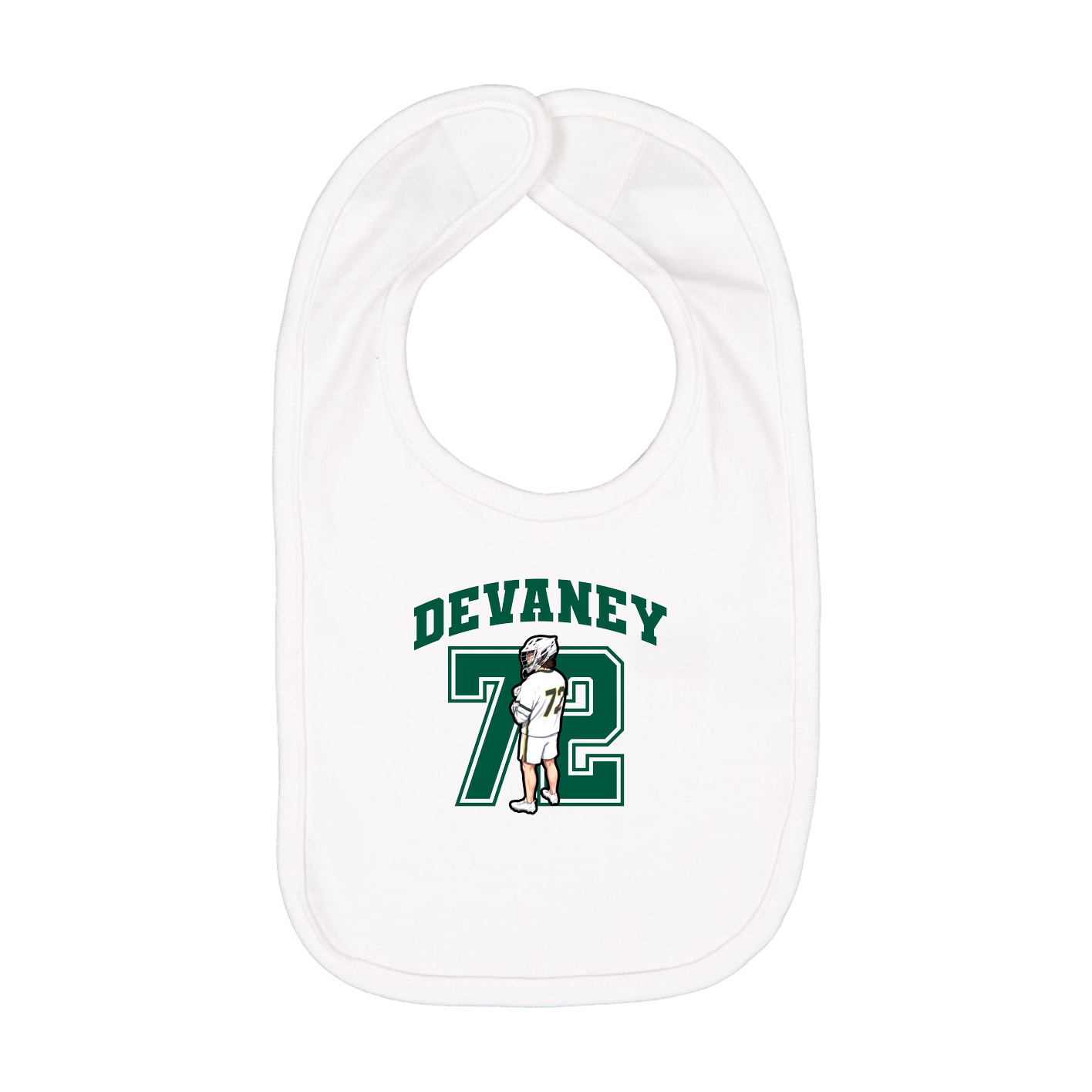 Infant Bib — Number in White