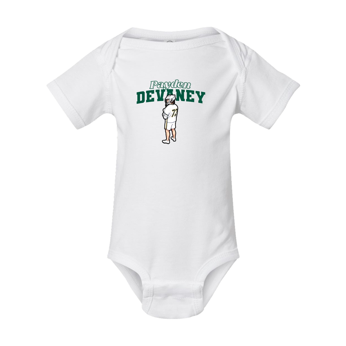 Baby Onesie — Name Arch in White
