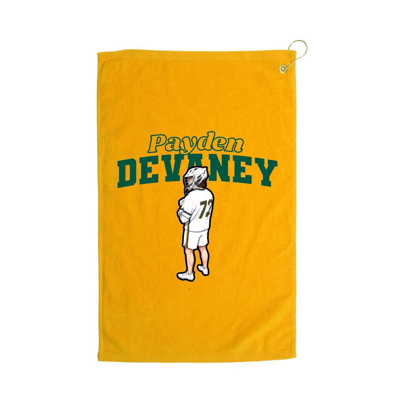 Golf Towel — Name Arch in Gold