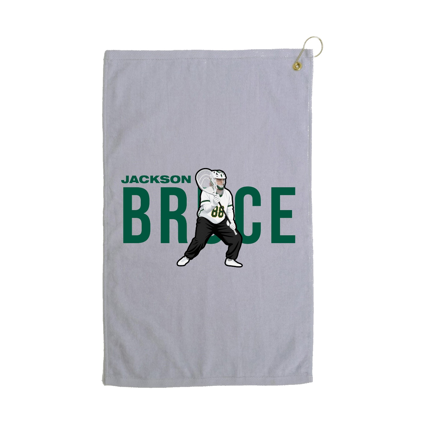 Golf Towel — Player Name in Grey