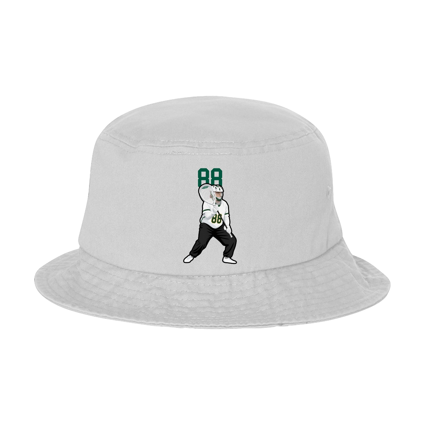Bucket Cap — Number Top in White