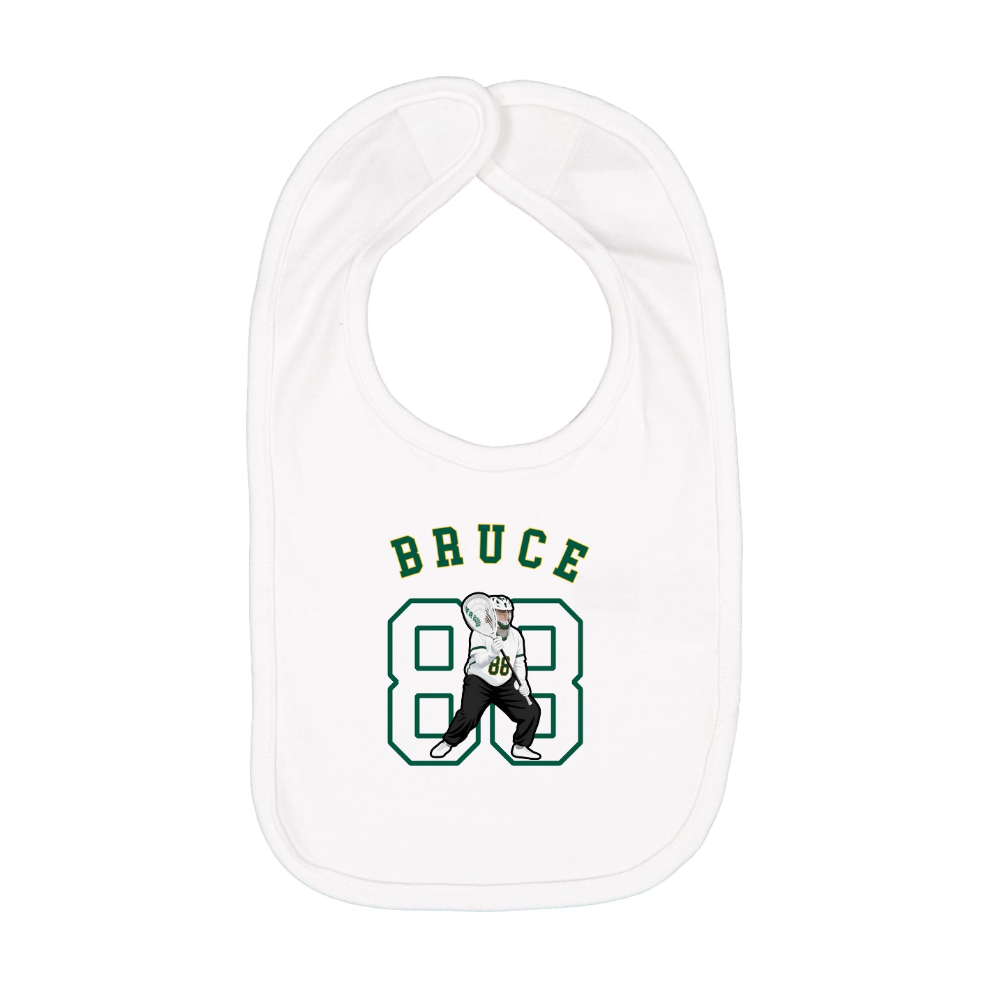 Infant Bib — Shirsey Arch in White