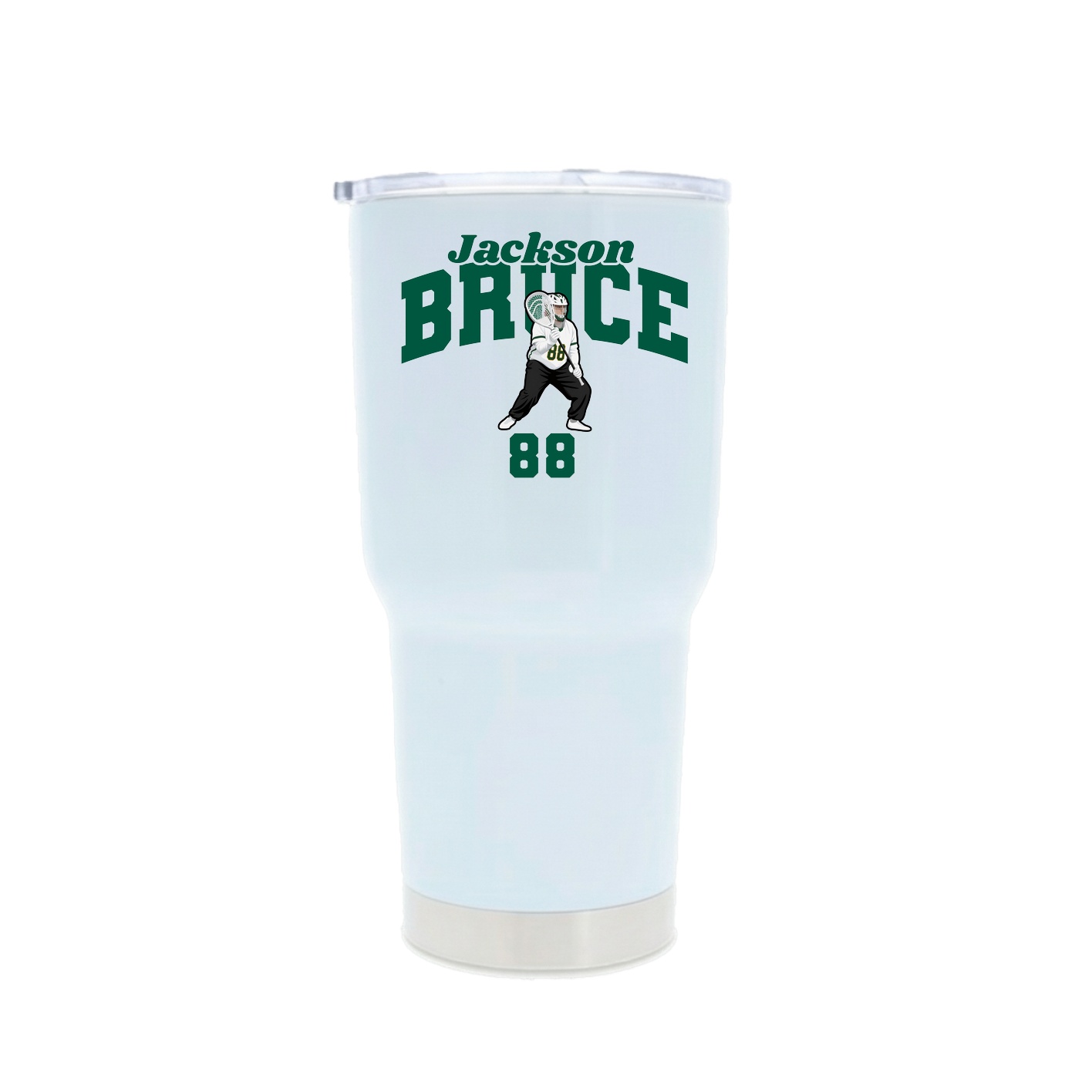30oz Stainless Steel Tumbler — Signature Arch in White