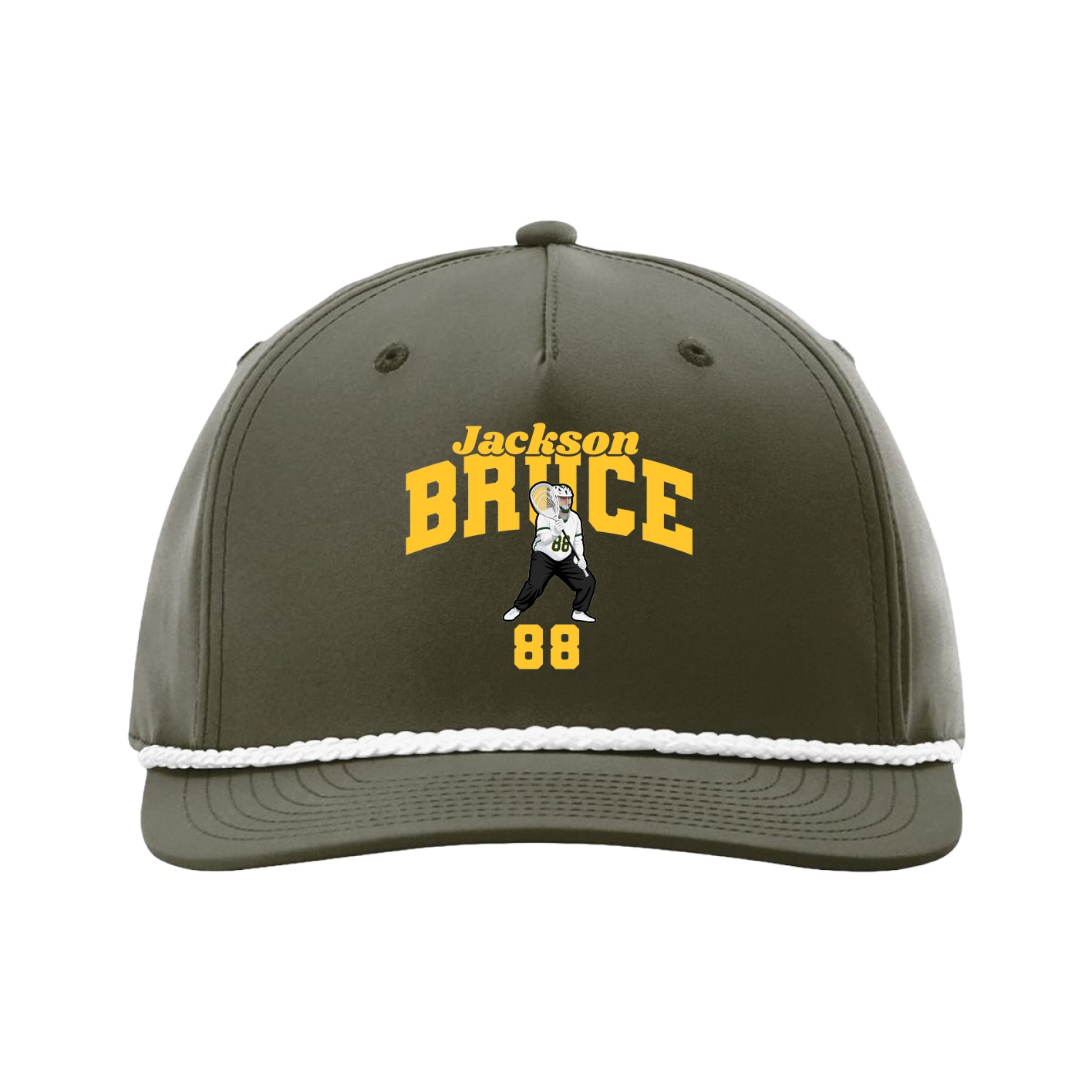 Five-Panel Classic Rope Cap — Signature Arch in Green