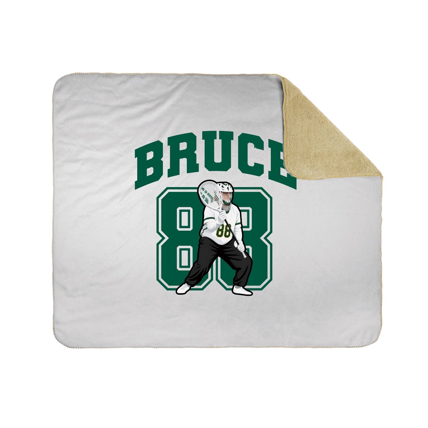 Throw Blanket — Number in White