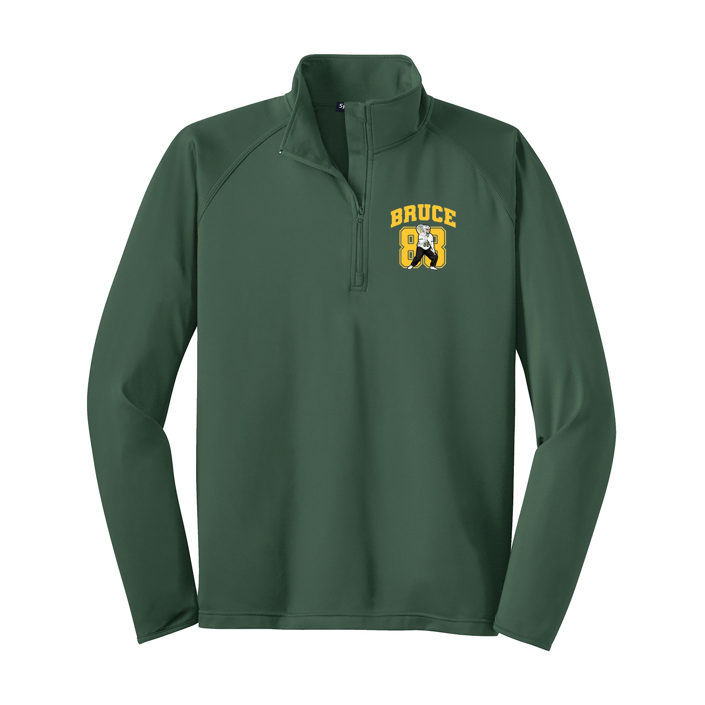 Q-Zip Pullover — Number in Green