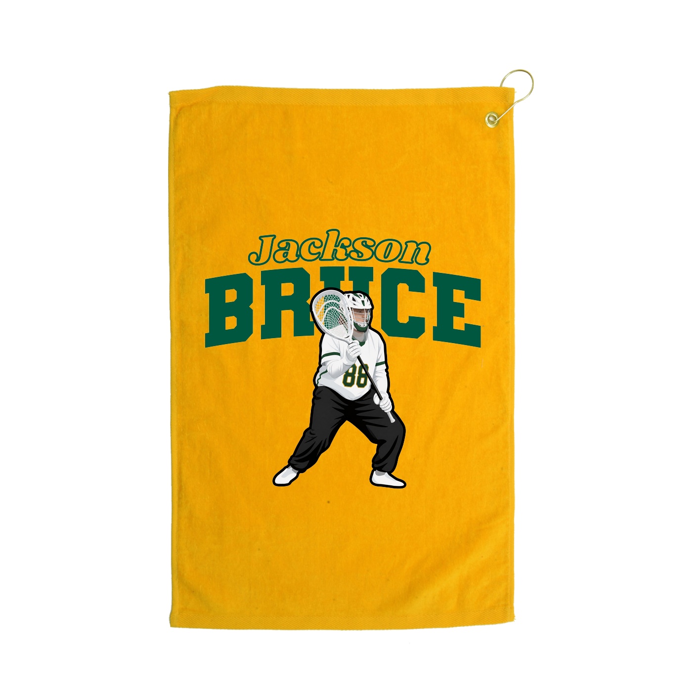 Golf Towel — Name Arch in Gold