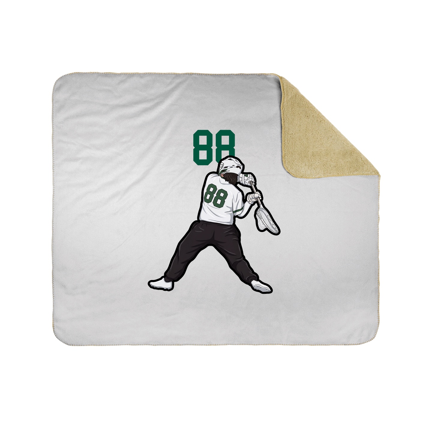 Throw Blanket — Number Top in White