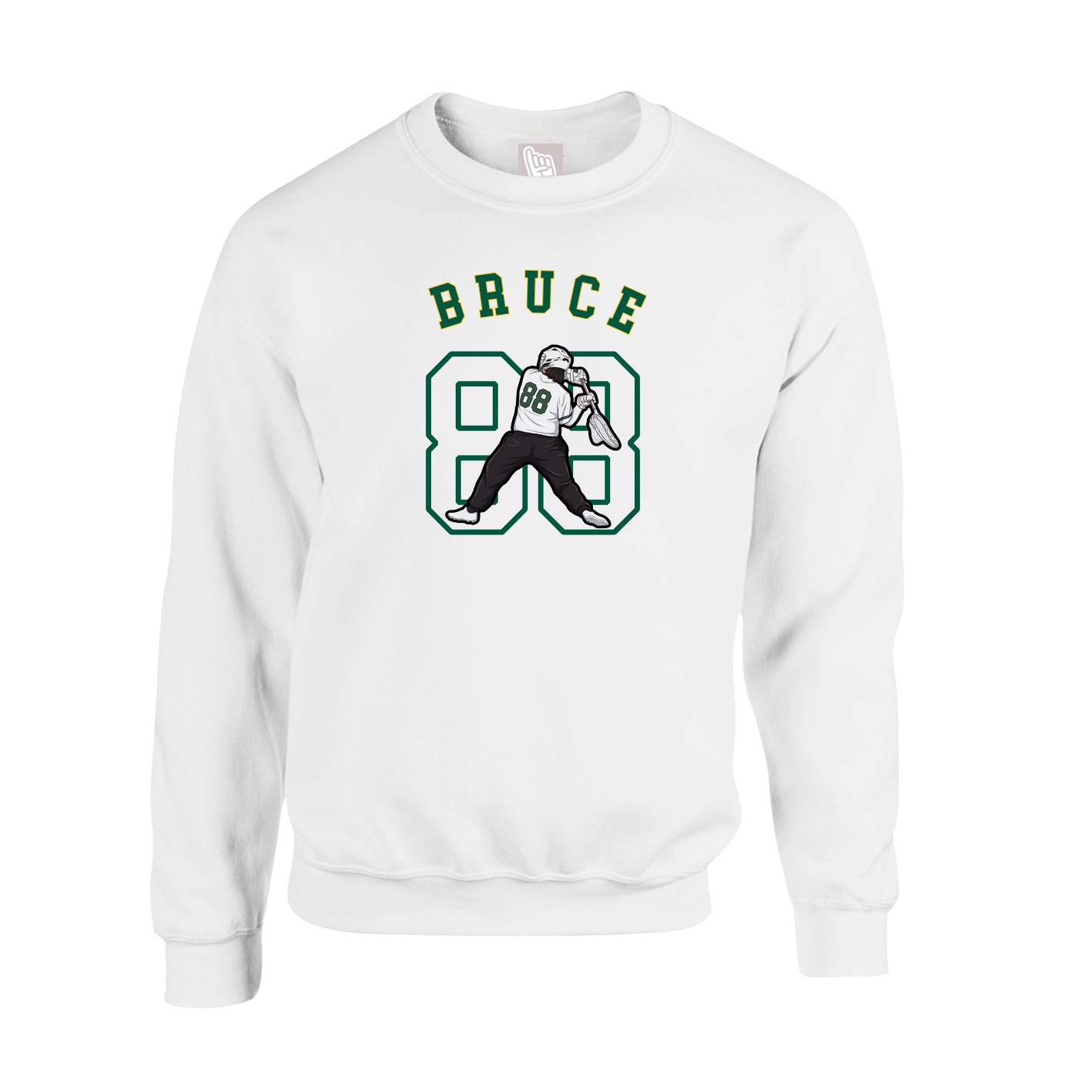 Fleece Crew — Shirsey Arch in White