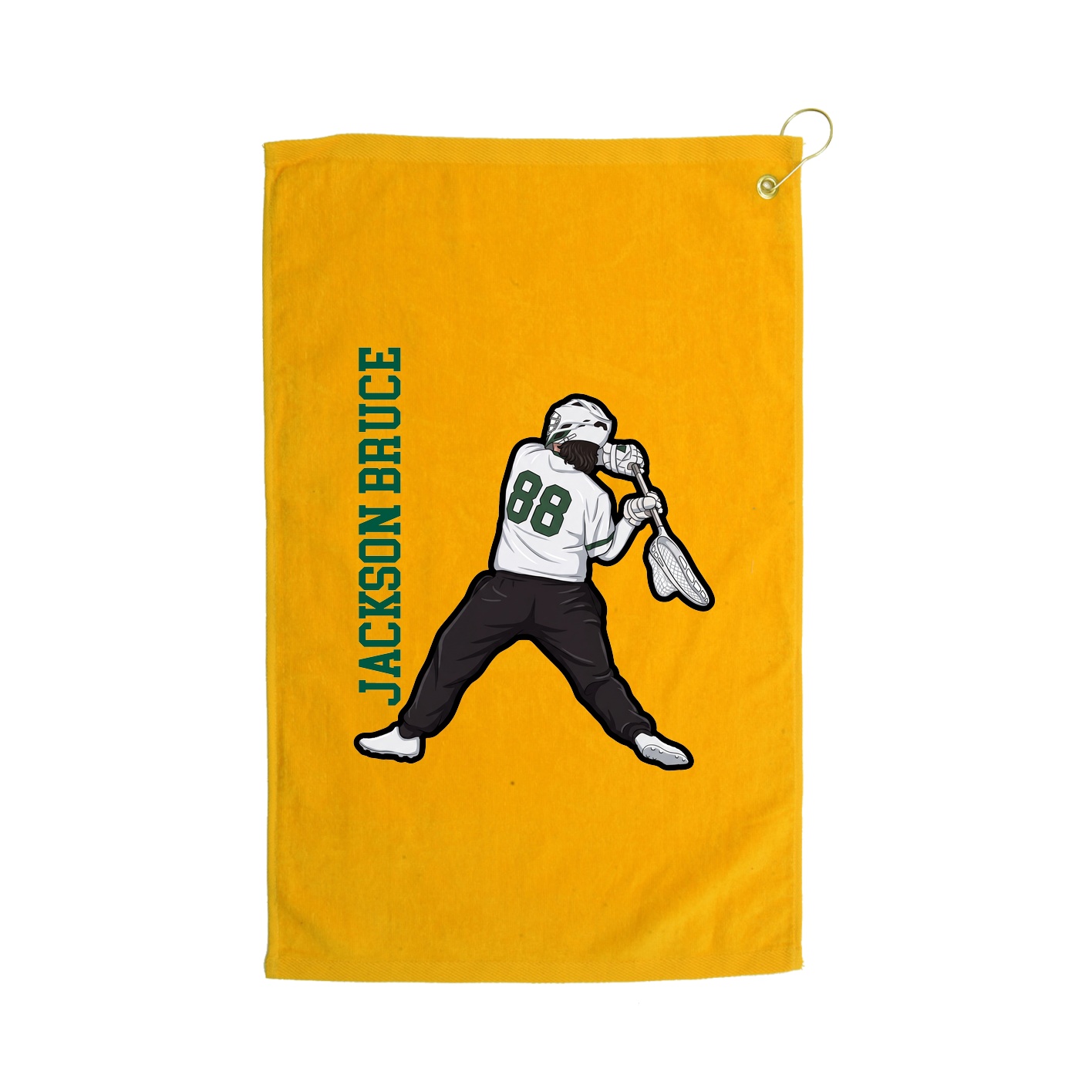 Golf Towel — Name Vertical in Gold